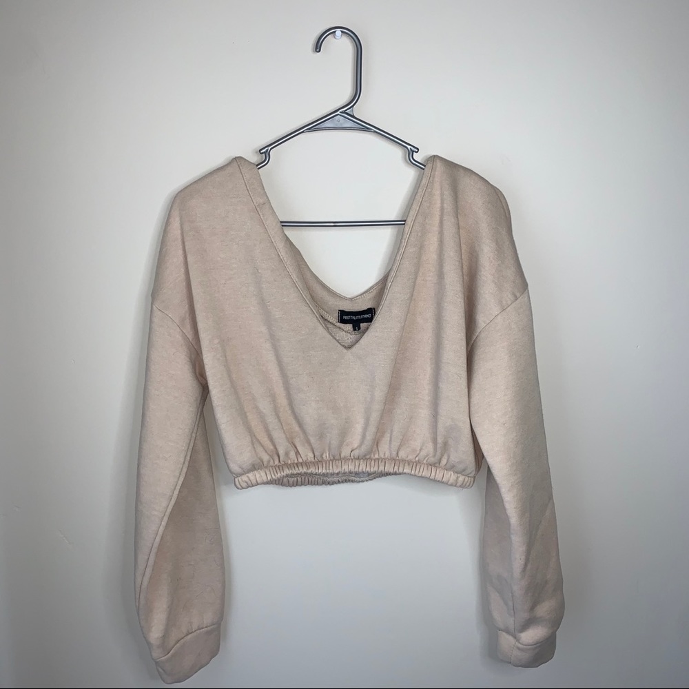 Pretty little thing cropped hoodie